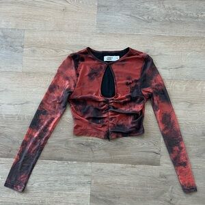 Tiger Mist mesh crop top